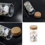 Clear Round Shape Glass Bottle Vial Bead Snack Sugar Containers Tea Storage Jars suit for DIY Arts and Crafts Accessories