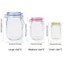 Vos Risus 15 Pcs Mason Jar Pattern Zipper Airtight Seal Bags Reusable Portable Food Saver Storage Bags for Travel Picnic Camping Vos Risus 15 Pcs Mason Jar Pattern Zipper Airtight Seal Bags Reusable Portable Food Saver Storage Bags for Travel Picnic Camping