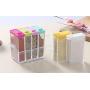 Daycount Spice Shaker Containers, Shaker Jars Seasoning Box with 6 Clear Condiment Jars Storage Organizer with Lids