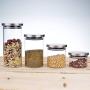 Borosilicate Glass Jars With Stainless Steel Lid Home Storage Bottles Container Kitchen Spice Sealed Bulk Candy Mason Jar,600mlB167