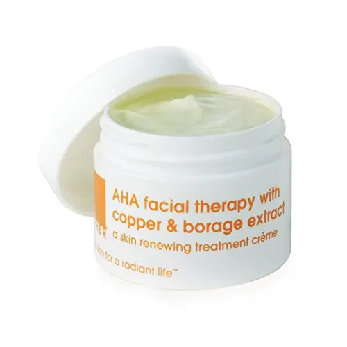 LATHER AHA Gesichtsbehandlung mit Kupfer & Borretsch Extrakt 1 oz - leistungsstarke, regenerierende Gesichtscreme zur Reduzierung von Alterserscheinungen