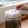 Cookie Jar Cereal Coffee Storage Containers Jar Plastic with Lids Airtight Bpa Free Large, Food Storage Containers Jar for Kitchen Pantry Organization Canister Candy Bulk, 3-Pieces