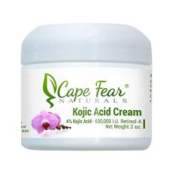 Cape Fear Naturals - Kojic Acid Cream - Natural Skin Lightener, Even Skin Tones - 2oz jar, 4% Kojic Acid