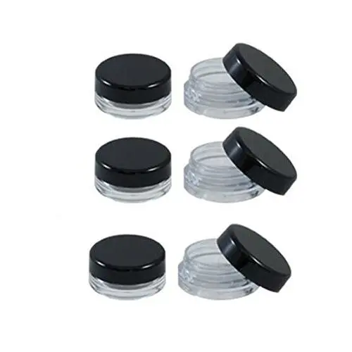 12PCS 3ml Empty Refill Tiny Clear Plastic Sample Cosmetic Bottle Jar Pots Eyshadow Packing Storage Container With Black Screw Lid for Travel Make Up Cream Lotion Nails Powder Gems Beads 12PCS 3ml Empty Refill Tiny Clear Plastic Sample Cosmetic Bottle Jar Pots Eyshadow Packing Storage Container With Black Screw Lid for Travel Make Up Cream Lotion Nails Powder Gems Beads