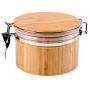 Grains Kitchen Food Tea Container Storage Jar Nuts Tank Round Lid Sealed Bamboo Cans,S