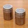 2pcs/set Magnetic Stainless Steel Seasoning Jar, Spice Bottle Chilli Shaker Condiment Storage Tin, Sugar Dredger Shaker with Perforated Top Holes, for Salt, Pepper, Herbs Or Seasoning(silver)