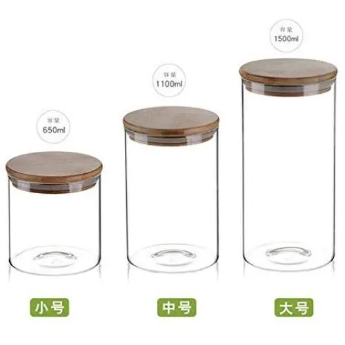 Glasbehälter für Getreidebehälter, Lebensmittelbehälter, Aufbewahrungsbox, versiegelter Glasbehälter, Getreide, Tee, Kaffeebohnen, Tank, 10cm × 200cm