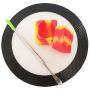 SZBS A Set Silicone Round Mat 9ml Cube Container Wax Oil Container Concentrate Storage Container Wax Silicone Jar With a Metal Rod (Black, 1)