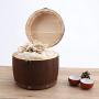 Jumpplay Wooden Tea Box Storage Container Canisters Jars Containers Set for Food Storage Kitchen Canister, Tea Coffee Loose Leaf Tea Container