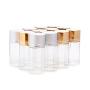 12pcs 10ml Clear Sampling Sample Glass Bottles Vials Jars Containers with Gold and Silver Cap for Cosmetics Travel Essential Oils Powders Creams Ointments Grease (Silver)