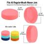 uxcell 6 Pcs Assorted Color Plastic Regular Mouth Mason Jar Lids Food Storage Caps for Mason Canning Ball Jars