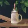 Brown What Ever The Mind Can Conceive Then Believe It Can Achieve Frosted Glass Mason Jar With Straw