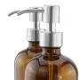Cornucopia Brands 16-Ounce Amber Glass Bottles w/Stainless Steel Pumps (2-Pack); Lotion & Soap Dispenser Brown Boston Round Bottles for Aromatherapy, DIY, Home & Kitchen Cornucopia Brands 16-Ounce Amber Glass Bottles w/Stainless Steel Pumps (2-Pack); Lotion & Soap Dispenser Brown Boston Round Bottles for Aromatherapy, DIY, Home & Kitchen