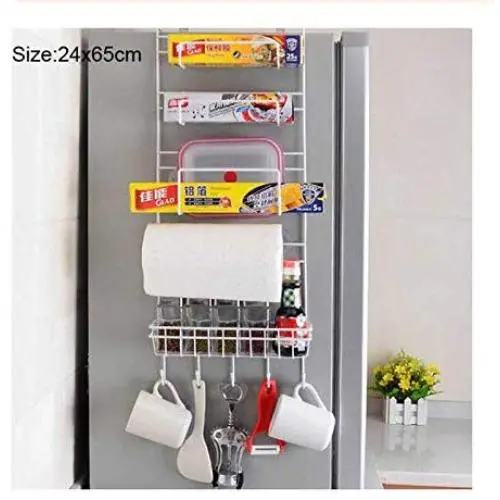 Hochwertige Edelstahl Regale, Multifunktionale Aufbewahrungsboxen für Gewürze, Küchenaufbewahrungsboxen, Kühlschrank Organizer, Regalbefestigung, Küchenrollehalter – Zt Kabinett
