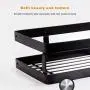 JIAXRACK 2 Tier Metal Kitchen Spice Rack Countertop Standing Corner Shelf Removable Seasoning Organizer Jars Bottle Storage Knife Utensils Holder with 3 Hooks, Black (Size : Package 1) JIAXRACK 2 Tier Metal Kitchen Spice Rack Countertop Standing Corner Shelf Removable Seasoning Organizer Jars Bottle Storage Knife Utensils Holder with 3 Hooks, Black (Size : Package 1)