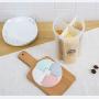 Transparent Storage containers with lid, Partition Box Large Round Pot Plastic Preserving Jars Pack of 2-D 2500mlx2