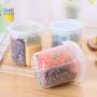 Home Kitchen Storage Jar Sealed Anti Moisture Sorting Grids Beans Rice Grain Cereal Snacks Dried Fruit Cans 5 L Container Box,L Green