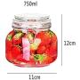 HIZLJJ 3 Pack Glass Storage Tank Spice Jars,Small Glass Jars with Leak Proof Rubber Gasket and Airtight Hinged Lid,Perfect for Spice Herb Seasoning Art Craft Storage Empty