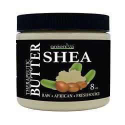 GreenIVe - 100% Pure Shea Butter - Raw - Exclusively on Amazon (8 Ounce Jar)