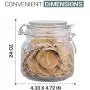 Glas-Gläsernisches Dose/Cookie Jar – Küchenbehälter von PureLife – Langlebige, luftdichte Deckel & widerstandsfähige Lagerbox – Ideal zum Aufbewahren von Lebensmitteln und zur Organisation im Vorratsschrank – 1 Stück à 700 ml