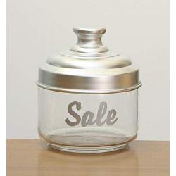 Italo Ottinetti Glass Jar with Dull Aluminium Lid 0.5 Litre Sale, Metallic, one Size
