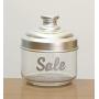 Italo Ottinetti Glass Jar with Dull Aluminium Lid 0.5 Litre Sale, Metallic, one Size