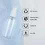 Henscoqi 8 Packs Spray Bottles, 3.38oz/100ml Empty Bottle, Mini Travel Size Spray Bottle Accessories Refillable Container Mist Bottles Clear Travel Bottles for Essential Oil, Perfume, M/U Remover