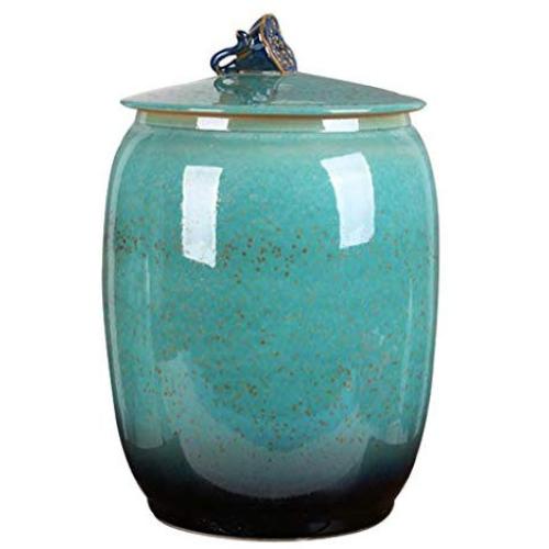 Ceramic Pottery Cereal Containers Canister Cookie Jar With Lids, Airtight Food Storage Containers Bins Large For Kitchen Pantry Organization Flour Rice Candy Bulk, 10L, 35x26cm