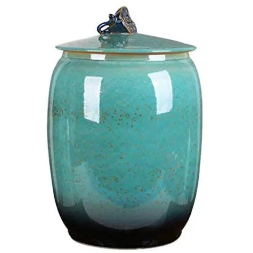 Ceramic Pottery Cereal Containers Canister Cookie Jar With Lids, Airtight Food Storage Containers Bins Large For Kitchen Pantry Organization Flour Rice Candy Bulk, 10L, 35x26cm Ceramic Pottery Cereal Containers Canister Cookie Jar With Lids, Airtight Food Storage Containers Bins Large For Kitchen Pantry Organization Flour Rice Candy Bulk, 10L, 35x26cm