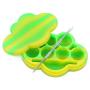 YHSWE 1 Green/Yellow 85ml Large Silicone Container Non Stick Cloud Multi Use Storage Oil Wax Jar and a Carving Tool