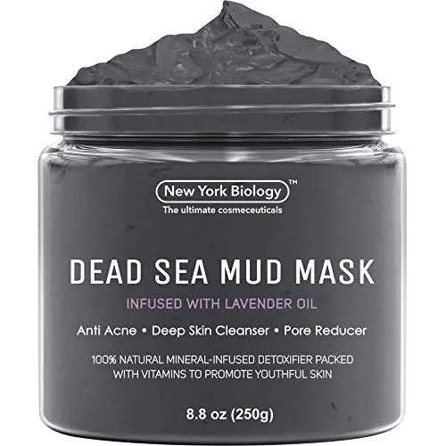 New York Biology Dead Sea Mud Mask for Face and Body Infused with Lavender- Spa Quality Pore Reducer for Acne, Blackheads and Oily Skin - Tightens Skin for A Healthier Complexion - 8.8 oz New York Biology Dead Sea Mud Mask for Face and Body Infused with Lavender- Spa Quality Pore Reducer for Acne, Blackheads and Oily Skin - Tightens Skin for A Healthier Complexion - 8.8 oz
