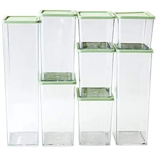 Boîte de rangement pour cuisine WH - 8 jeux, contenants transparents pour snacks, céréales et bocaux hermétiques, classification d'insectes (Couleur : Vert) Boîte de rangement pour cuisine WH - 8 jeux, contenants transparents pour snacks, céréales et bocaux hermétiques, classification d'insectes (Couleur : Vert)