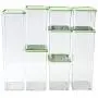Boîte de rangement pour cuisine WH - 8 jeux, contenants transparents pour snacks, céréales et bocaux hermétiques, classification d'insectes (Couleur : Vert) Boîte de rangement pour cuisine WH - 8 jeux, contenants transparents pour snacks, céréales et bocaux hermétiques, classification d'insectes (Couleur : Vert)