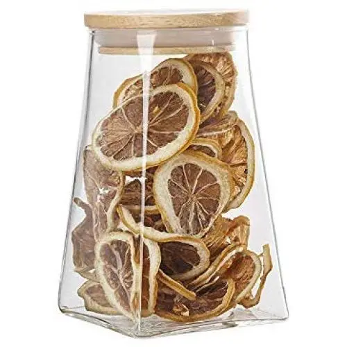 WÄNDELGLAS Lebensmittelbehälter, Trockenfrüchte Flasche, Dichtheitsbehälter, hitzebeständiges Borosilikatglas, Dichtglaskanister, Trockenfrüchte Dichtglaskaraffe, transparent