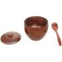 EOPER Natural Wood Spice Jar Salt Box Spoon Condiment Container Seasoning Tableware Kitchen Cruet