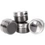 Magnetic Spice Tins Jars Cans Container Storage Organizer with Clear Lid Side Sift and Pour for Small Kitchens