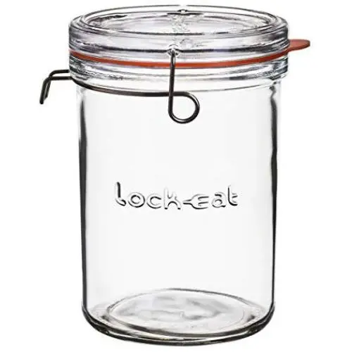 Luigi Bormioli Lock-Eat Food Jar XL, 34 Ounce Luigi Bormioli Lock-Eat Food Jar XL, 34 Ounce