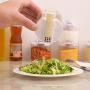Liveday 5 Pcs Seasoning Jar Spice Box Condiment Jars Transparent Kitchen Container Stackable Sealed with Double Lid for Kitchen