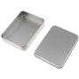 joyMerit Small Tin Box Container, Rectangular Tin Storage Case - 1.5 x 8.5 x 2.3 cm, Silver