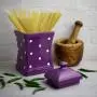 Bocal en céramique grand format 31,5 oz/900 ml motifs violet et blanc à pois – fabrication artisanale, pour cuisine, rangement, idéal comme bocal à biscuits ou cadeau de maison. Bocal en céramique grand format 31,5 oz/900 ml motifs violet et blanc à pois – fabrication artisanale, pour cuisine, rangement, idéal comme bocal à biscuits ou cadeau de maison.