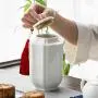 YWAWJ Container airtight Exquisite Oriental Ceramic Tea/Coffee Storage Jar Crock Canister,Kitchen Moisture-proof Sealed Cans (Color : White) YWAWJ Container airtight Exquisite Oriental Ceramic Tea/Coffee Storage Jar Crock Canister,Kitchen Moisture-proof Sealed Cans (Color : White)