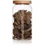 WANGLX ST Storage Jar Glass Bottle Food Storage Tank Good Sealing Heat-Resistant Glass Sealed Cans Dried Fruit Sealed Bottle Wooden Lid, A