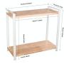 Garwarm 2-Tiers Kitchen Natural Wooden Spice Rack/Standing Rack/Kitchen Bathroom Bedroom Countertop Storage Organizer Spice Jars Bottle Shelf Holder Rack