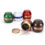Tea Caddy Pastoral Candy Tin Iron Storage Boxes Sealed Coffee Powder Cans,10X10.5Cm,Red