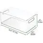 mDesign Plastic Kitchen Storage Organizer Container Bin with Handles - Holds Pint Size Mason Jars - for Pantry, Cabinets, Shelves, Refrigerator, Freezer - BPA Free - 14.5" Long - Clear mDesign Plastic Kitchen Storage Organizer Container Bin with Handles - Holds Pint Size Mason Jars - for Pantry, Cabinets, Shelves, Refrigerator, Freezer - BPA Free - 14.5" Long - Clear