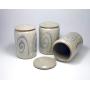 Pottery Kitchen Storage Jar Set of Five Stoneware Covered Jars