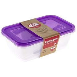 keeeper &quotFredo Fresh Rectangle Food Box, Purple, 3.3 Litre, 2-Piece