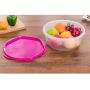 Yudesun Reusable Food Storage Boxes - 5PCS Round Storage Jars Microwave Freezer Box Plastic Tubs Fruit Picnic Lunches Meal Prep