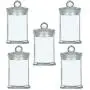 BESTONZON 5PCS Mini Round Clear Glass Spice Shaker Set Spices Storage Container Tea Storage Jar BESTONZON 5PCS Mini Round Clear Glass Spice Shaker Set Spices Storage Container Tea Storage Jar