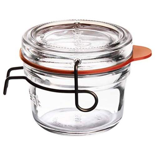 Luigi Bormioli Lock Eat Canning, Preserving & Serving Food Jar, 4.25 oz